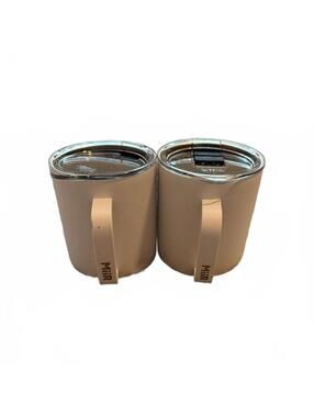 MiiR White Stainless Steel Coffee Mug Set with Lids Lot of 2
